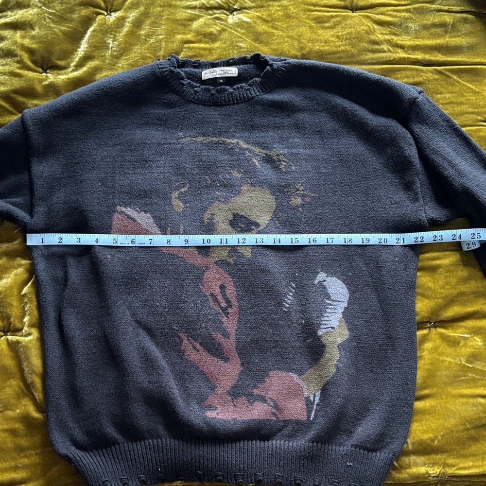 Elvis Presley distressed sweater SHEIN 1xl nwot Graceland epic - Picture 2 of 3